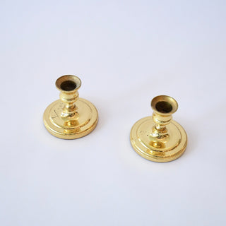 Antique Shiny Brass Candle Holders - Set of 2 - Details and Design - Accessories - Details and Design