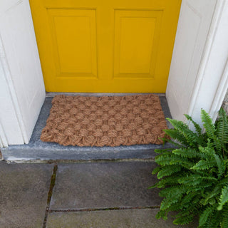 Basket Weave Woven Coconut Fiber Doormat - Details and Design - Door Mat - Entryways