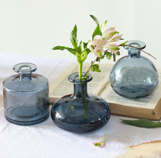 Glass Flower Bud Vase in Navy | Sweet Home Deco - Details and Design - Vase - Sweet Home Deco