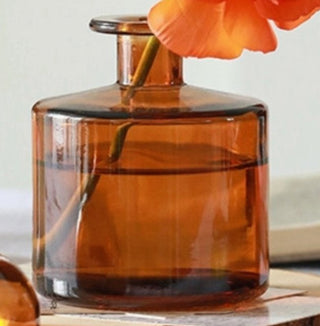 Glass Flower Bud Vases in Amber | Sweet Home Deco - Details and Design - Vase - Sweet Home Deco