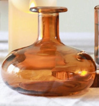 Glass Flower Bud Vases in Amber | Sweet Home Deco - Details and Design - Vase - Sweet Home Deco