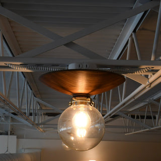 Glass Globe with Wood Ceiling Fixture | Elegant Lighting for Any Space - Details and Design - Ceiling Fixture - Details and Design