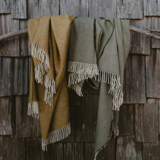 Lightweight Herringbone Throw - Details and Design - Evangeline