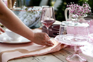 A basic table set up using good wine glasses from Estelle.