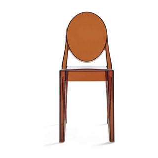 Set of 2 Amber Victoria Ghost Chairs by Philippe Starck - Modern Elegance