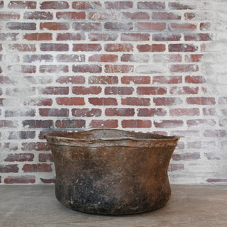 Antique Guatemalan Pot displayed on a rustic wooden table"