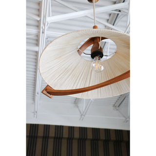Antique Hanging Woven Wood Pendant Light - Details and Design - Pendant Lamps - Schwung