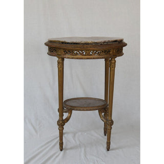 Antique Marble Stone Side Table - Details and Design - Antique - Details and Design Showroom