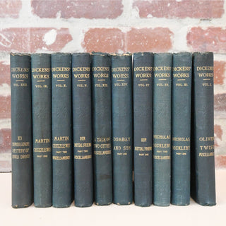 Antique Set of Dickens Works Books, set of 2 - Details and Design - Books - Details and Design Showroom