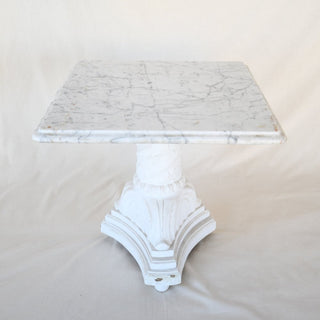 Antique White Marble Side Table - Details and Design - Antique - Details and Design Showroom
