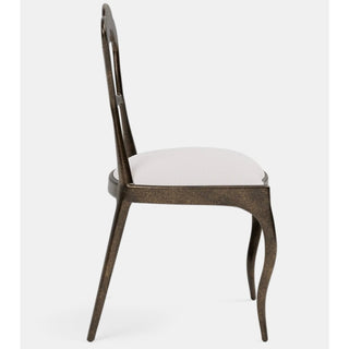 Durable Bronze Metal Ithaca Dining Chairs with Performance Fabric