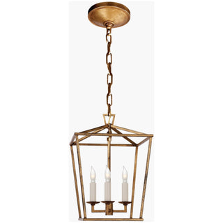Darlana Mini Lantern, Gilded Iron - Details and Design - Pendant Lighting - Visual Comfort