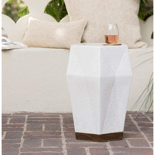 Indoor/Outdoor Shelby Ceramic Stool Drink Table - Details and Design - Stools - Made Goods