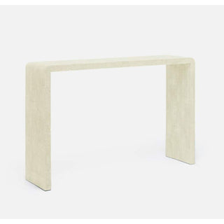 Ivory Faux Shagreen Harlow Console - Details and Design - Console Table - Made Goods