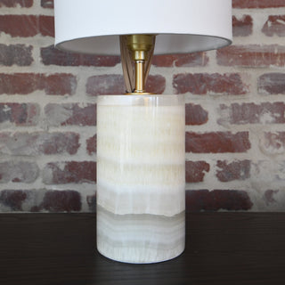 Jade & Brass Mini Cylinder Lamp - Details and Design - Table Lamp - Details and Design Showroom