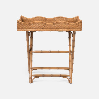 Made Goods Natural Woven Rattan Naoki Foldable Tray Accent Table