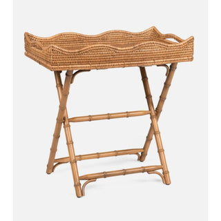 Natural Woven Rattan Naoki Foldable Tray Accent Table - Details and Design - Accent/Side Table - Made Goods