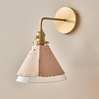 Lostine Leather and Brass Stella Wall Sconce
