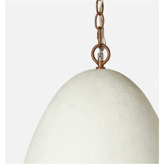Elegant Talynn Pendant Lamp – Chic white and gold plaster light fixture