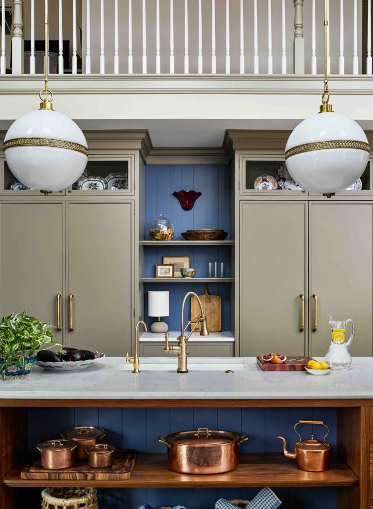Custom cabinetry and kitchen island in Maryland home renovation